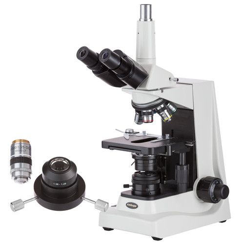 AmScope T680B-DKO-IRIS 40X-2000X Advanced Professional Biological Research Kohler Darkfield Compound Microscope