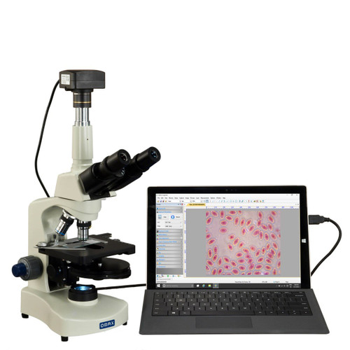 OMAX 40X-2500X Super Speed 10MP USB3 Trinocular Phase Contrast LED Microscope with Turret Phase Disk