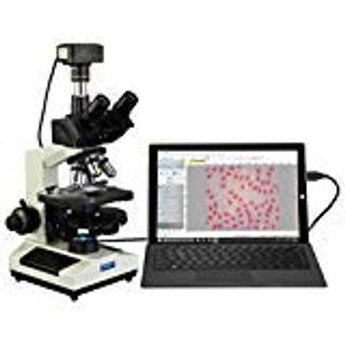 OMAX 40X-2500X Super Speed 18MP USB3 Phase Contrast Trinocular LED Microscope with Turret Phase Disk