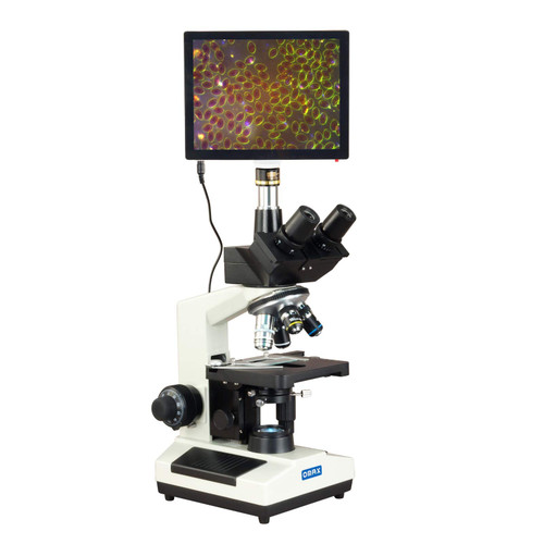 OMAX 40X-2000X 5MP Touchpad Screen Digital Darkfield Trinocular LED Lab Microscope for Live Blood