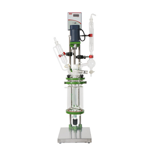 3L Small Jacketed Glass Chemical Reactor,Glass Reaction Vessel