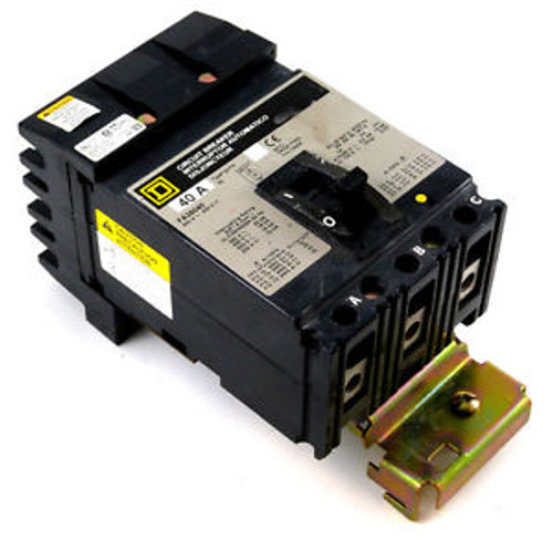 Square D FA34040 40A 3-Pole 480V Circuit Breaker 1 YEAR WARRANTY