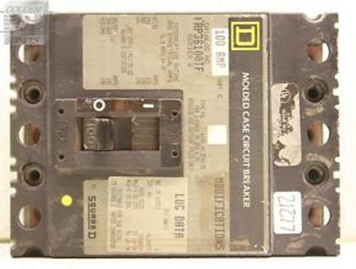 Square D FAP36100TF Molded Case Circuit Breaker 600V 100A 3P