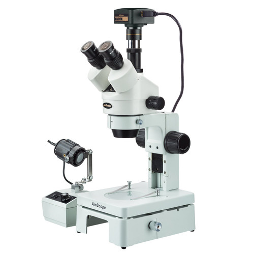 AmScope 7X-45X Trinocular Stereo Zoom Embryonic Microscope with a 18MP USB3.0 Camera