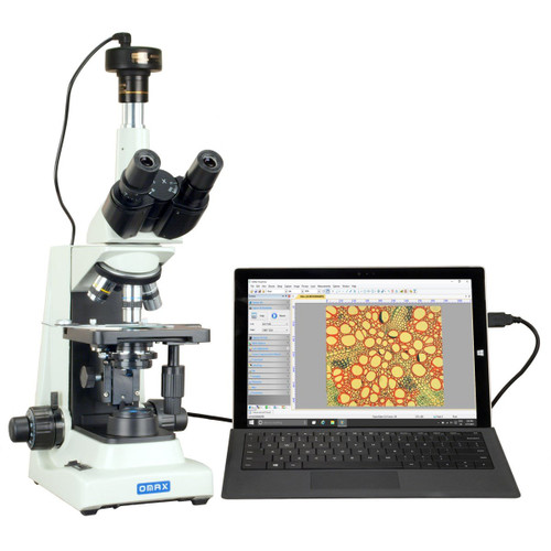 OMAX 40X-2000X Advanced LED Plan Trinocular Compound Microscope+10MP Camera