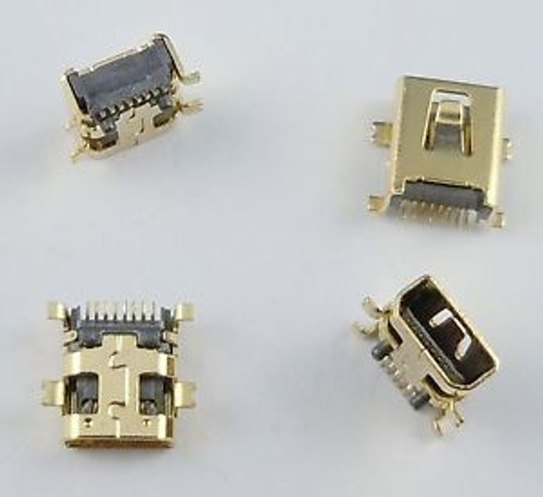 2100Pcs Gold Plated Mini Usb 8 Pin Female Smt Socket Connector