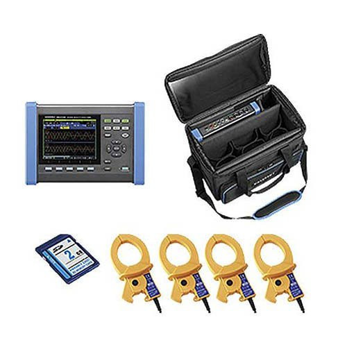 Hioki PQ3100-01/600 Power Quality Analyzer, 3-Phase 4-Wire with Four 600 A sensors and accessories