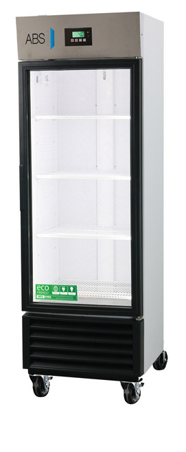 American BioTech Supply ABT-HC-19-LH Premier Laboratory Glass Door Refrigerator, Left Hinged, 19 cu. ft. Capacity, White