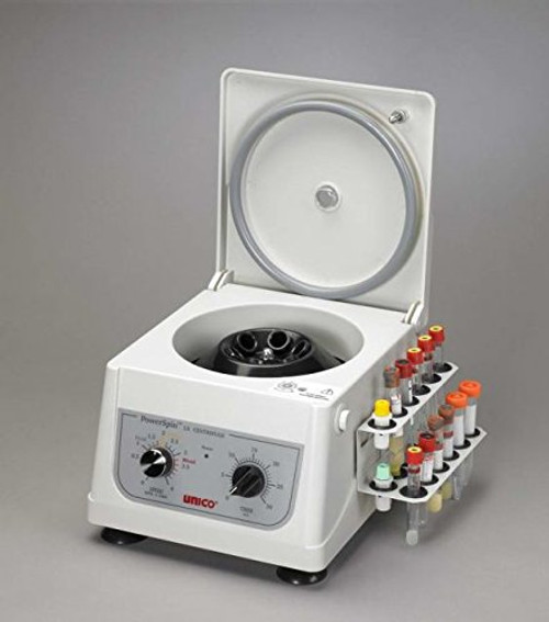 UNICO C858H Power Spin Model LX Centrifuge, 300-4000 RPM Variable Speed, 30 Minutes Timer, 8 Place Rotor, 8 x 10 mL Capacity, 18 Place Tube Holdster Rack, 110V