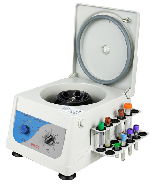 UNICO Powerspin LX Centrifuge, Variable Speed 300-4,000 RPM, 6 Place, 30 Min. Timer, 6X10Ml Or 3X15Ml Capacity With 18 Place Tube Holdster Rack C856H