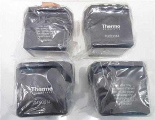 Thermo Scientific 75003614 Rectangular Buckets for TX-750 Rotor, 250mL Capacity (Set Of 4)