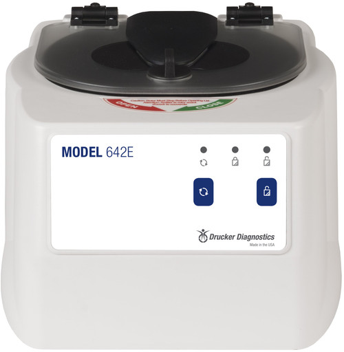 Drucker Diagnostics 00-018-009-001 Drucker Diagnostics 642E Single Setting Horizontal Clinical Centrifuge for Chemistry, Glass Fiber Reinforced Nylon, high-Impact Polycarbonate