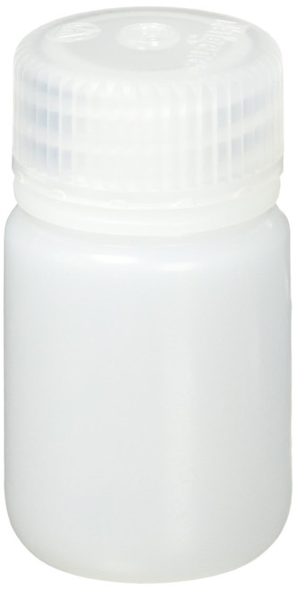 Nalgene 2104-0001 HDPE Lab Quality Wide Mouth Bottles with Polypropylene Screw Closures, 30ml Capacity (Case of 72)