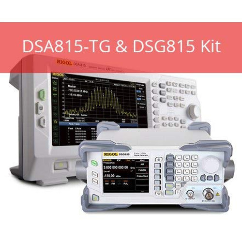 Rigol DSA815-TG /DSG815 Kit Spectrum Analyzer - 9kHz to 1.5GHz with Preamplifier and Tracking Generator and DSG815 Signal Generator