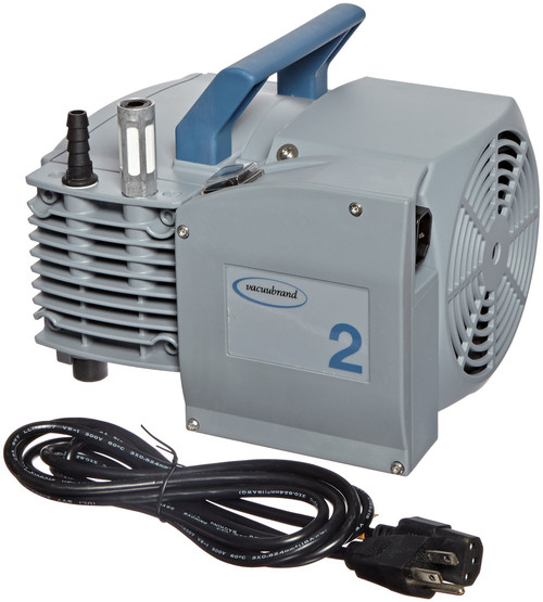 Vacuubrand MD1 Aluminum Diaphragm Vacuum Pump, Dual Voltage, 100-120/200-230V, IEC Plug