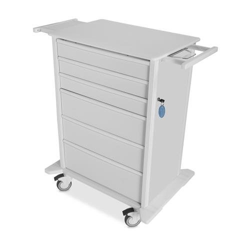 TrippNT 51464 Polyethylene/Aluminum Element 02 All Purpose Healthcare Cart, 32" W x 42" H x 24" D