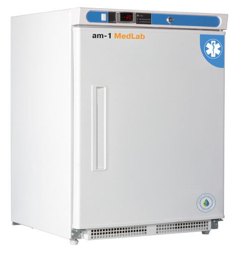am-1 AM-LAB-UC-FSP-04-ADA Undercounter Medical/Laboratory Freezer, MedLab Premium 4.2 cu. ft. ADA Height,31.9" H, 23.75" L, 23.75" W, White