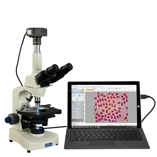 OMAX 40X-2500X USB3 14MP Digital Phase Contrast and Darkfield LED Trinocular Compound Microscope