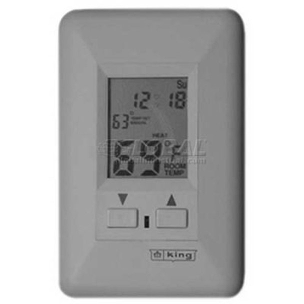 King Electronic Programmable Digital Thermostat ESP230-R, 22 Amp, White