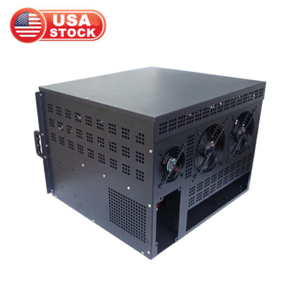 New 6 Gpu Graphics Cards Computer Frame Case Rack Box With 10Pcs Fans ...