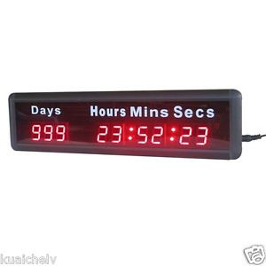 1 LED Days Countdown Timer/Clock Count up to 1000 days 2.5cm High Character