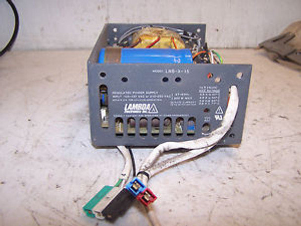 LAMBDA 15 VDC OUTPUT POWER SUPPLY LNS-X-15  105 - 127 OR 210 - 250 VAC INPUT