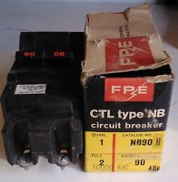 Fpe Nb 90H 120/240 Volt 90 Amp 2 Pole Bolt In Circuit Breaker