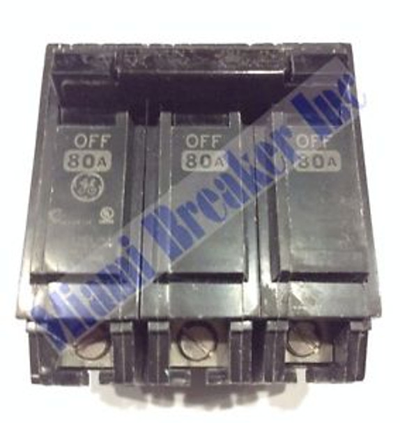 Ge General Electric Thqb32080 New Circuit Breaker 3 Pole  80 Amp 240 Vac