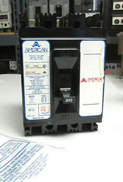 .. American / Fpe 20A 3P Circuit Breaker Cat# Nef435020 ...  O-37