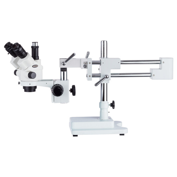 AmScope 7X-90X Simul-Focal Stereo Zoom Microscope with a Fiber Optic Ring Light and 18MP USB3 Camera