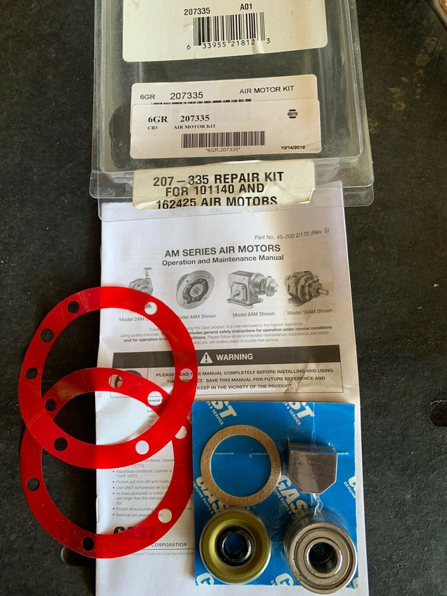 Graco, 207335, Air Motor Repair Kit for 101140 & 162425 NEW