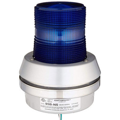 Edwards Signaling 95B-N5 95 Series Xenon Strobe with Horn, Blue, 120V AC