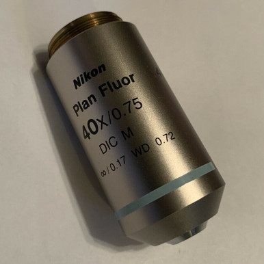 Nikon Plan Fluor 40x /.75 ∞/0.17 DIC M Eclipse Microscope Objective ...