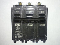 GE Industrial THQB32025 Bolt-On Mount Type THQB Miniature Circuit Breaker 3-Pole