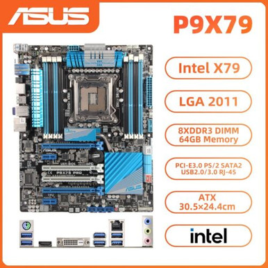 Asus P9X79 Atx Motherboard Intel X79 Socket Lga 2011 Ddr3 Sata With Box ...