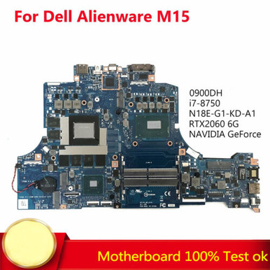 For Dell Alienware M15 M17 Motherboard Rtx2060 I7-8750H 0900Dh 6G 100% ...