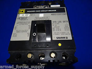 Square D Circuit Breaker Fal36015 Fal 36015 15A 600V 3P G&L Giddings ...