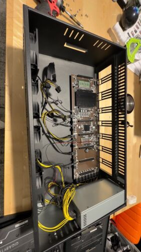 Mining Rig Frames With 4 High Airflow Fans, Max 8 Gpus Mining Rig Case ...