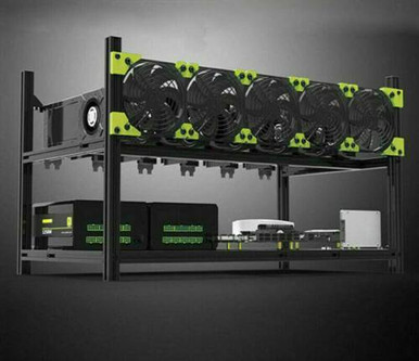 6 Gpu Aluminum Stackable Open Air Mining Computer Frame Rig Ethereum ...