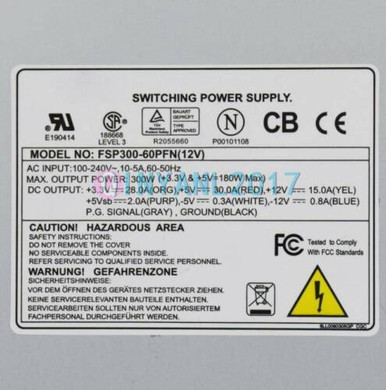 1Pc 300W Industrial Computer Fsp300-60Pfn(12V) Power Supply - SPW ...