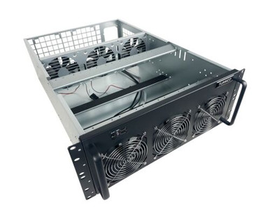 8 Gpu Mining Rig Case - 4U Rack Mount Miner Server Chassis Frame (8 ...