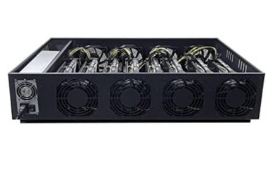 Mining Rig Case 8 Gpu Slot Miner Frame Kit W/ Motherboard Cpu Ram Fan ...