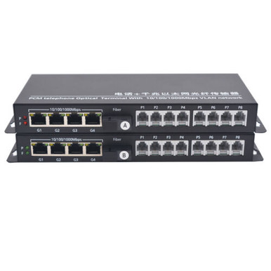 Pots Rj11 Pots Rj11 Telephones & 4 Independent Gigabit Ethernet Over Fiber Optic ...