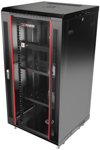 22U Server Rack Wall Mount Enclosure Shelves W/Casters (24