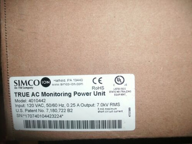 Shop Simco 4010442 True Ac Monitoring Power Unit 120 Vac 7.0Kv Rms With ...