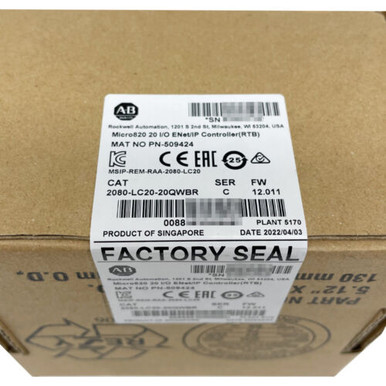 Allen-Bradley 2080-Lc20-20Qwbr Micro820 Plug-In Module Plc - SPW Industrial