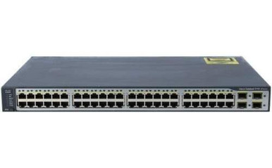 Cisco Catalyst 3750 V2 Ws-C3750V2-48Ts-E V04 Switch With Power Cord-