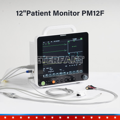 New 12 Patient Monitor ICU CCU ECG NIBP RESP TEMP SPO2 PR Vital Sign For