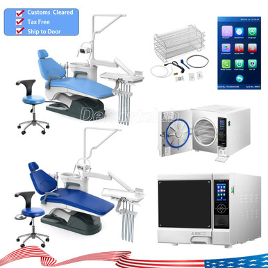 New FDA Dental Unit Chair Computer Control /Autoclave Steam Sterilizer