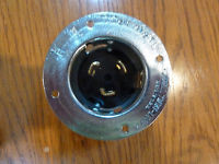 Hubbell CS8375 Flanged Inlet, Twist-Lock, 250Volt, 50Amp, 3 Pole, 4 ...